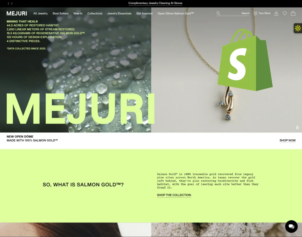 Mejuri: Shopify work for a fine jewelry brand