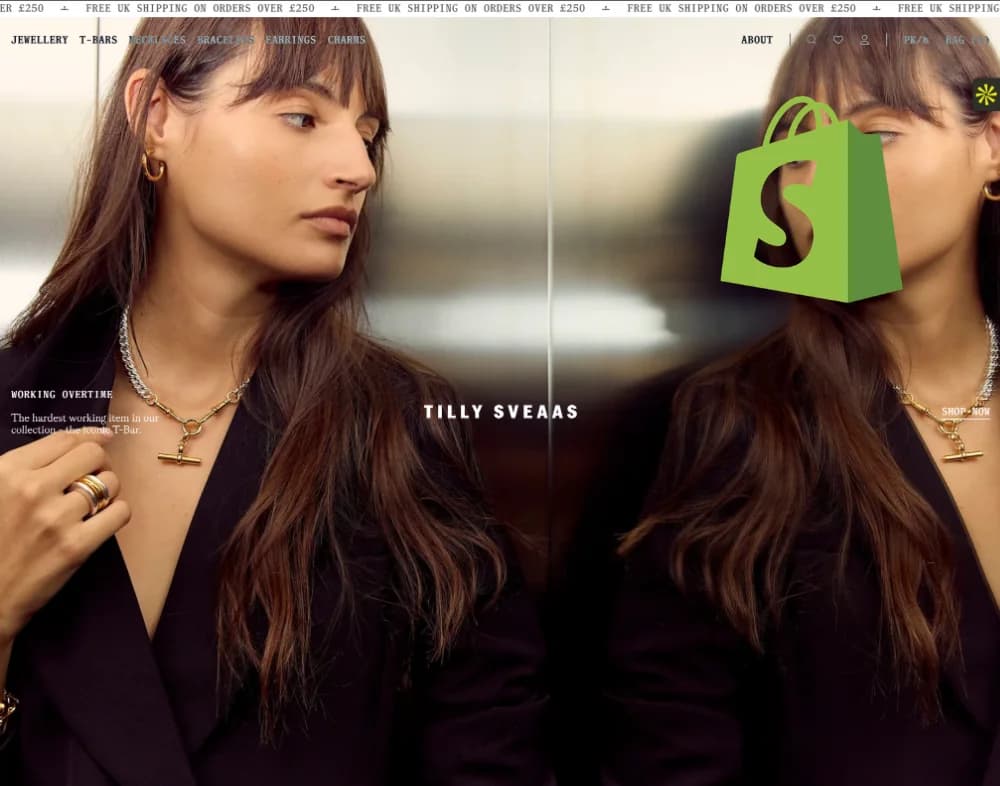 Tilly Sveaas: Shopify work for a jewelry designer