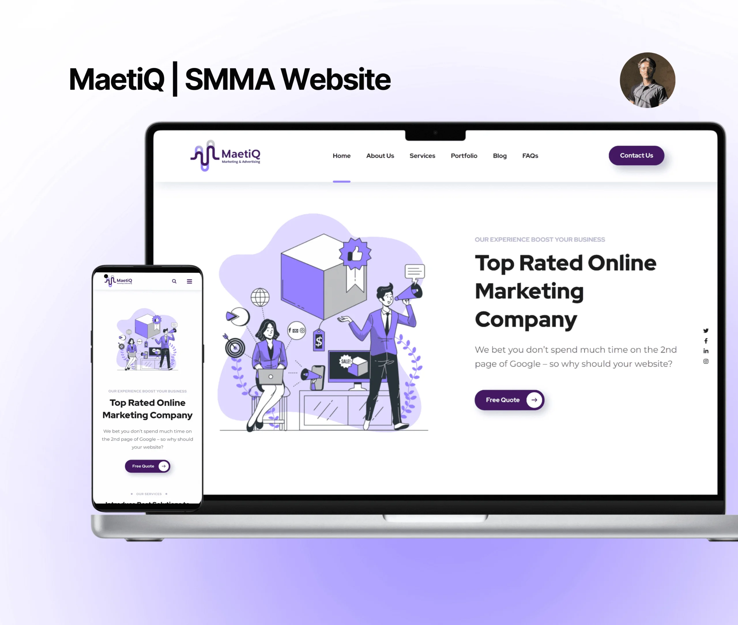 MaetiQ: WordPress website for a digital marketing agency