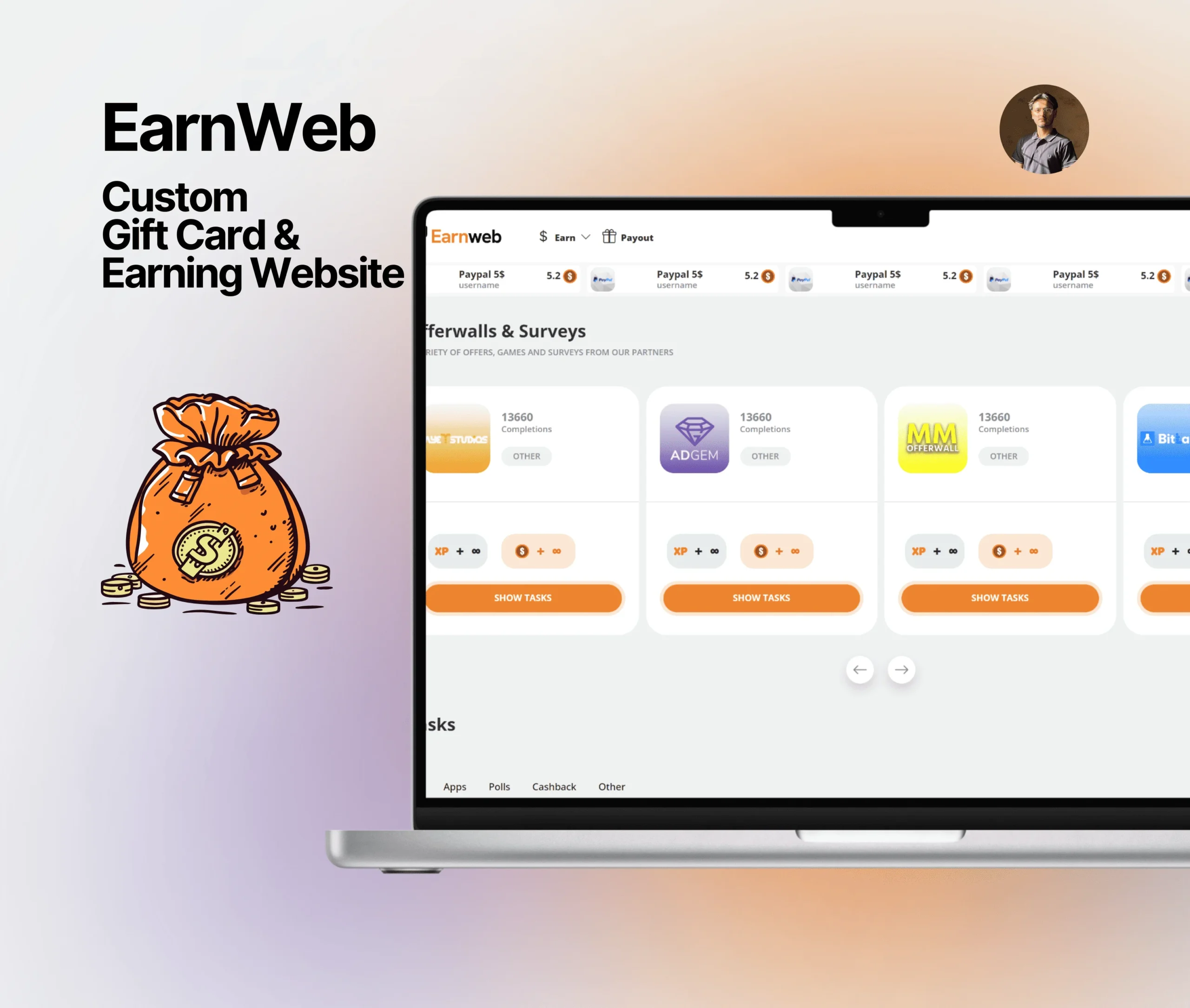 Earn Web: Rewards web app
