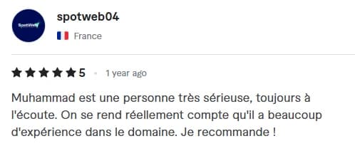 Client review screenshot