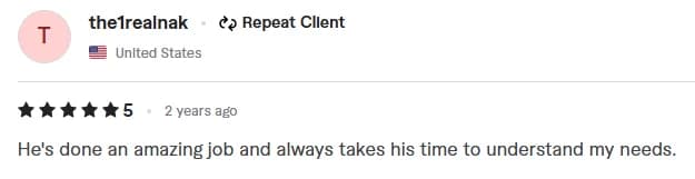 Client review screenshot