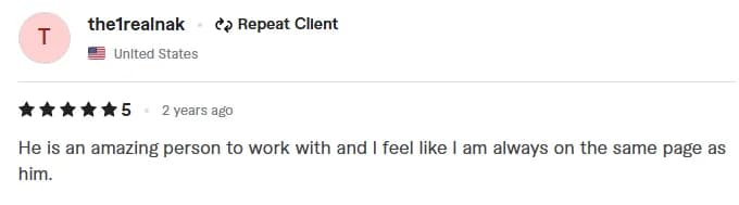 Client review screenshot