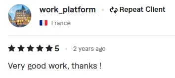 Client review screenshot