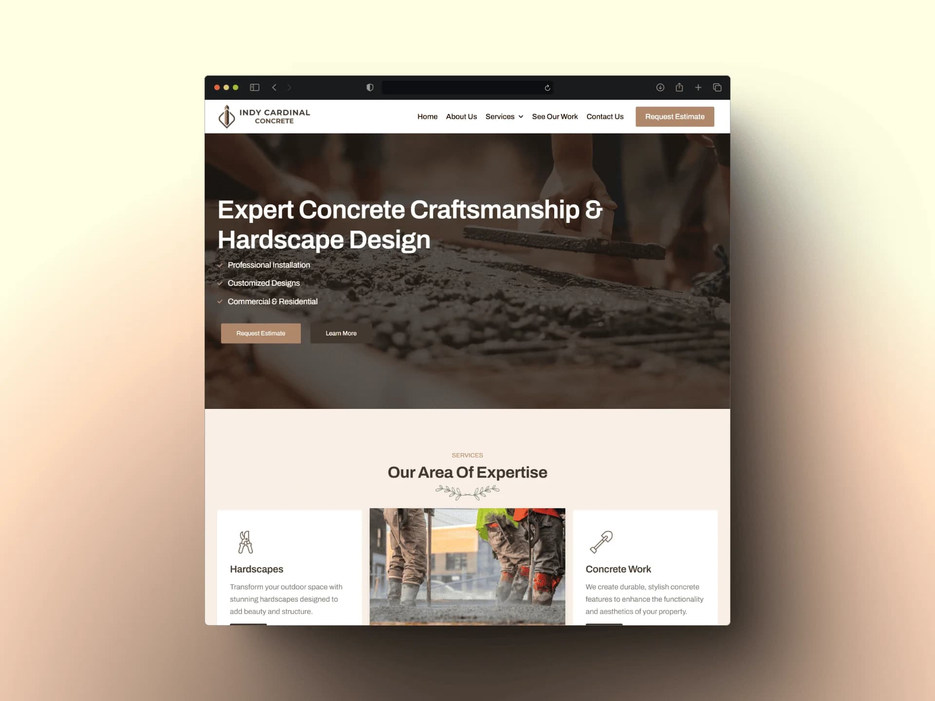 Indy Cardinal Landscaping: Website for a landscaping company