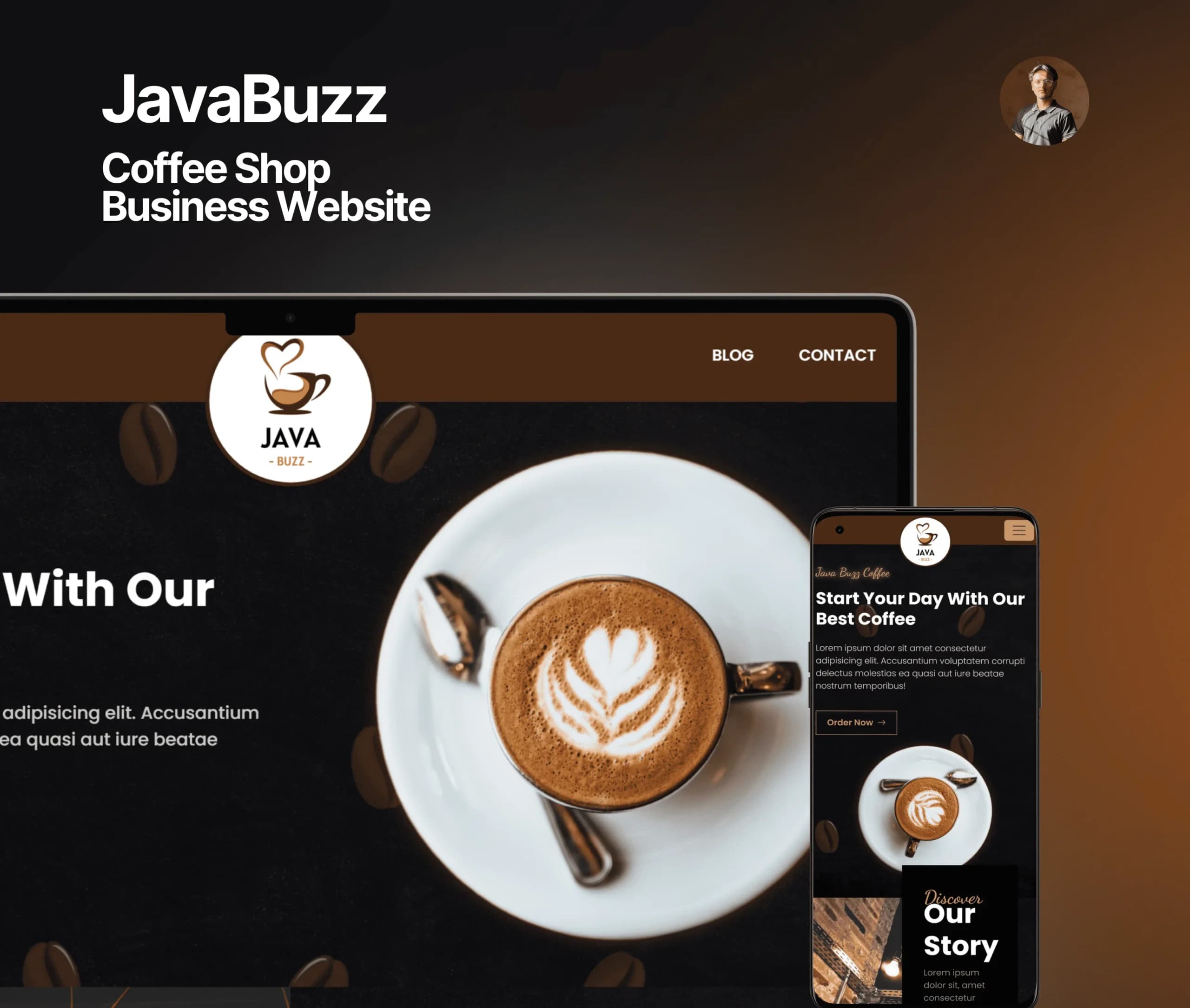 Javabuzz: Website for a coffee brand