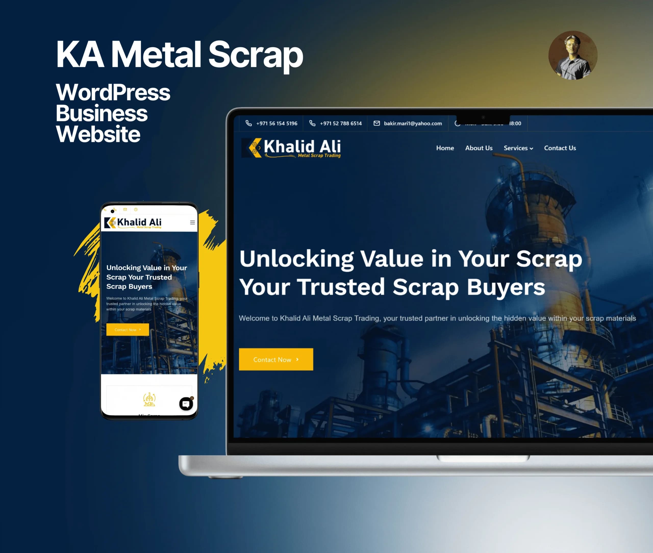 KA Metal Scrap: Website for a scrap metal recycler