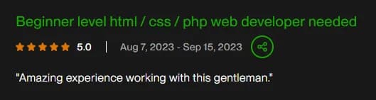 Client review screenshot